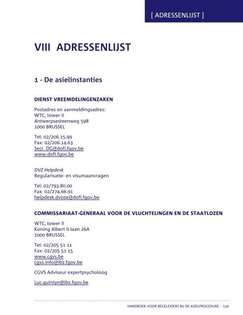 HANDBOEK VOOR BEGELEIDERS BIJ DE ASIELPROCEDURE