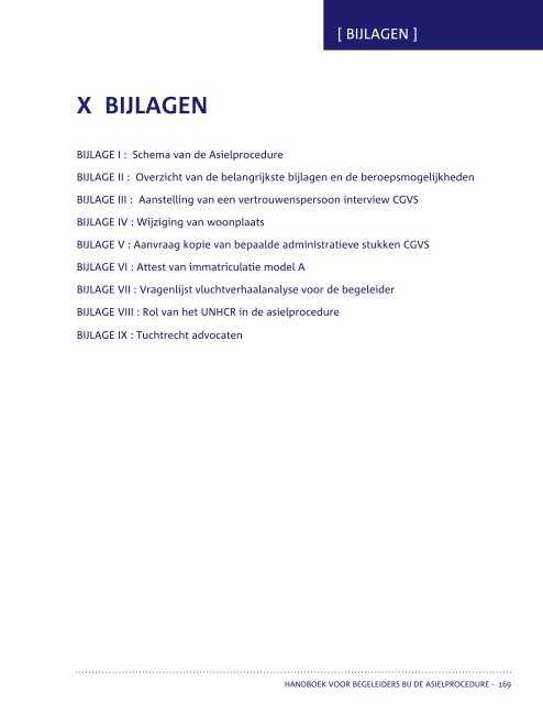 HANDBOEK VOOR BEGELEIDERS BIJ DE ASIELPROCEDURE