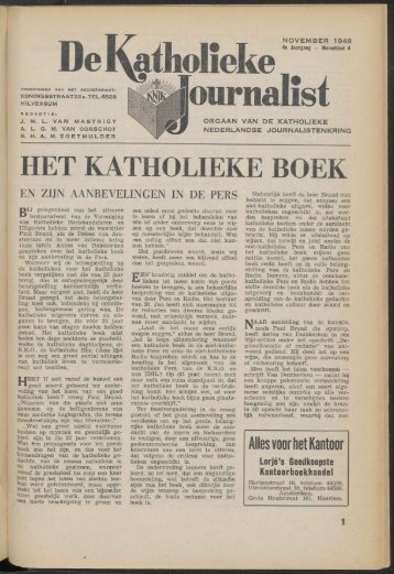 ve l\atholieke * Journalist