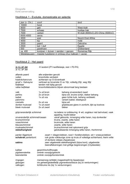 Korte samenvatting - Diergeneeskundige Studenten Raad