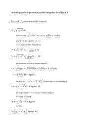 Herhalingsoefeningen onbepaalde integralen hoofdstuk 1