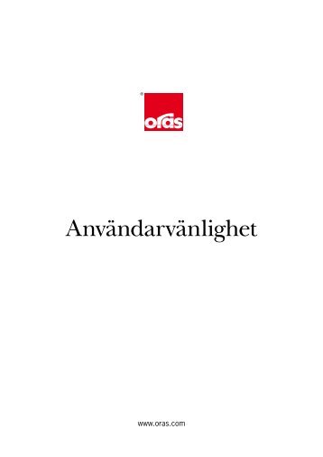 Användarvänlighet – Konsumentbroschyr - Oras