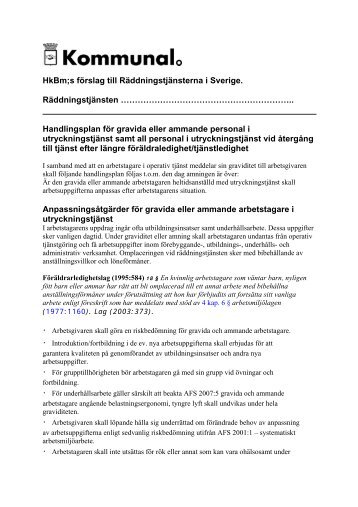 Handlingsplan för gravida och ammande - Kommunal