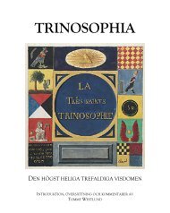 Trinosophia - introduktion - Alkemiska Akademin