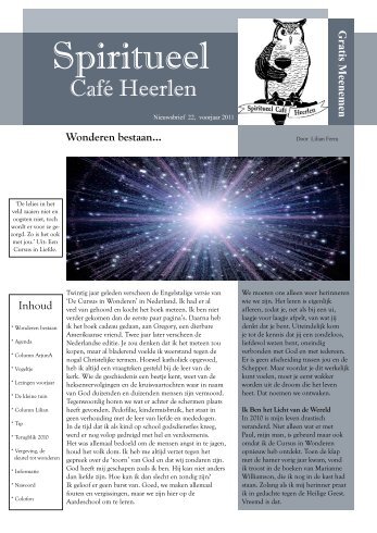 Nieuwsbrief 22 - Spiritueel Cafe Heerlen