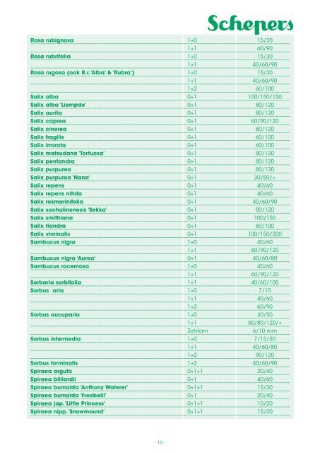 Stocklijst 08-09.indd - Boomkwekerij Schepers