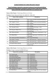 List of candidates selected for the post of SRF / JRF / PA at CICR ...