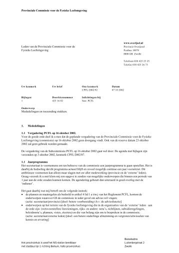 Provinciale Commissie voor de Fysieke Leefomgeving Leden van ...