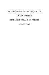 omgangsvormen, werkbeleving en diversiteit bij ... - Politietop divers