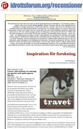 idrottsforum.org | Recension | Travet i våra hjärtan: En antologi ...