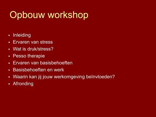 Workshop Eric van der Meijden - Vereniging voor Klinische ...