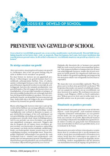 preventie van geweld op school - Team Preventie Ontwikkeling