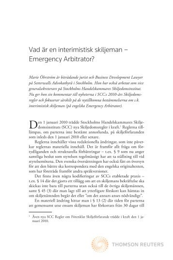 Vad är en interimistisk skiljeman – Emergency Arbitrator? - Setterwalls