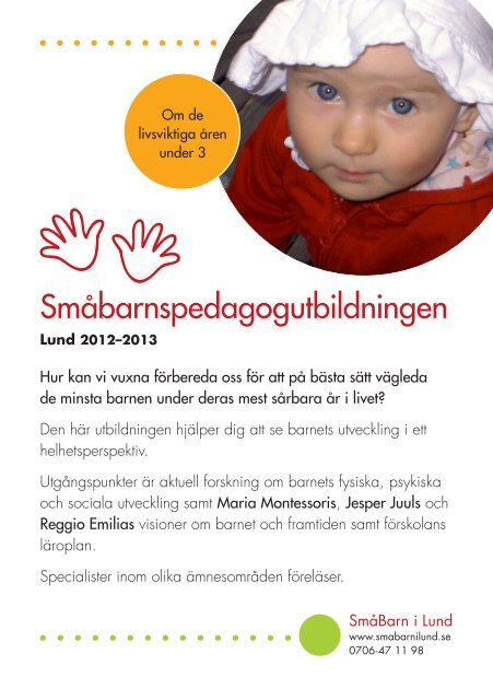 Småbarnspedagogutbildningen - Småbarn i Lund