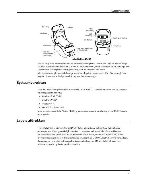 LW 450 User Guide.book - DYMO LabelWriter 450 series