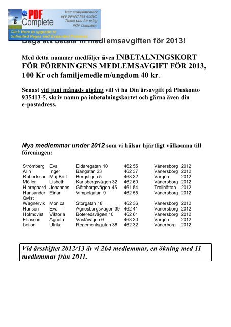 Medlemsnytt februari 2013 - Vänersborgs Släktforskare