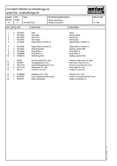 Parts catalogue Marine Diesel Engines - VETUS.com