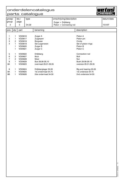 Parts catalogue Marine Diesel Engines - VETUS.com