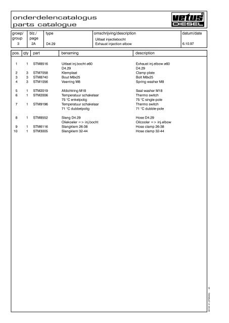 Parts catalogue Marine Diesel Engines - VETUS.com