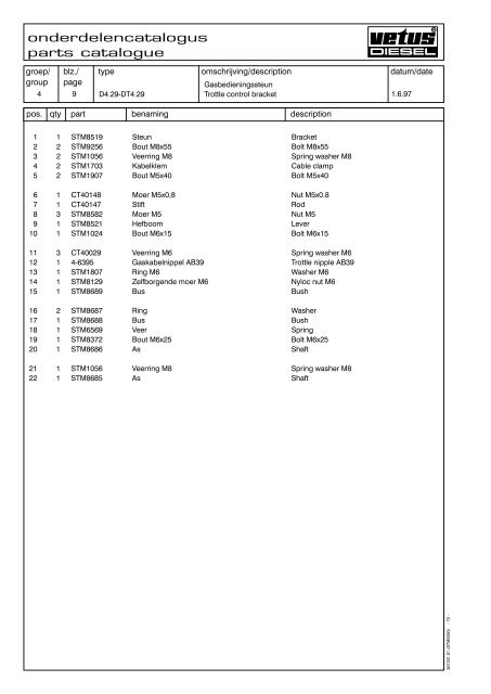 Parts catalogue Marine Diesel Engines - VETUS.com