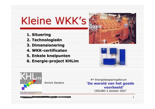 Installaties in gebouwen: μWKK - IDEG