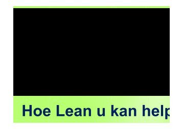 Microsoft PowerPoint - Lean proces - met kleine series - Syntens