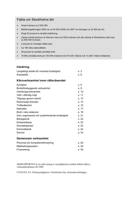 Årsrapport 2009 - Polisen