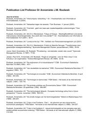 Publication List Professor Dr Annemieke J.M. Roobeek