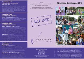 Meimaand Speelmaand 2010 - Sociaal huis Blankenberge