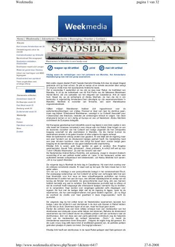 pagina 1 van 32 Weekmedia 27-8-2008 http://www.weekmedia.nl ...