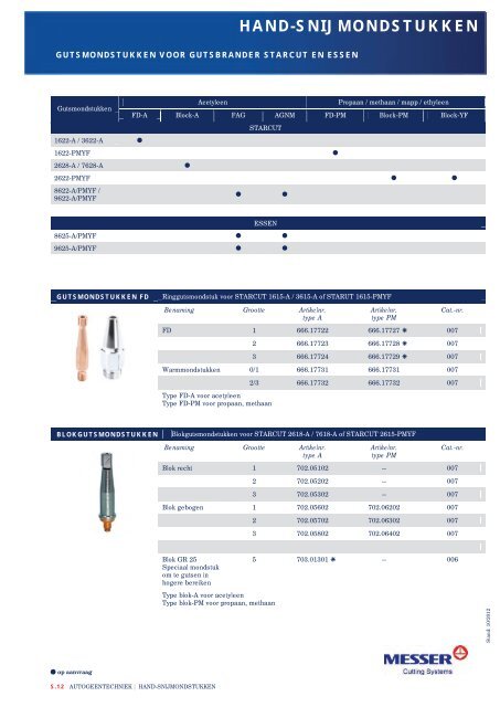 AUTOGEENTECHNIEK - Messer Cutting Systems