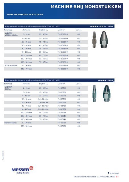 AUTOGEENTECHNIEK - Messer Cutting Systems