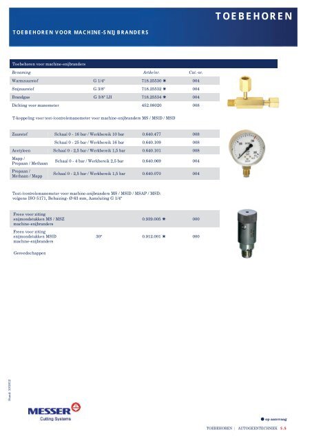 AUTOGEENTECHNIEK - Messer Cutting Systems