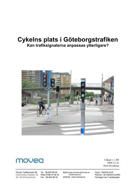 Cykelns plats i Göteborgstrafiken - Movea Trafikkonsult AB