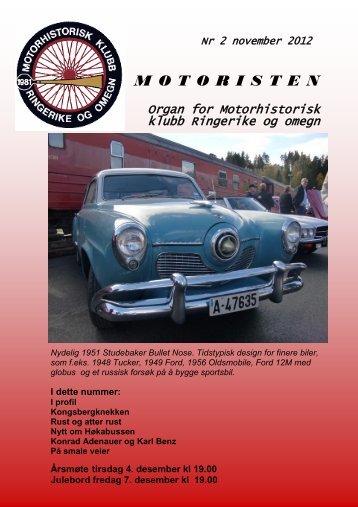 Nr 2 2012 - Motorhistorisk klubb Ringerike og Omegn - LMK