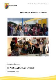 Rapport stadslaboratoriet.pdf - Mariestads kommun