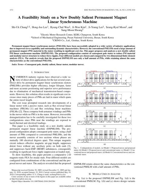 A Feasibility Study on a New Doubly Salient Permanent Magnet ...