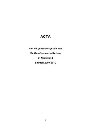 Acta GS Emmen 17-01-2011x - De Gereformeerde Kerken (hersteld)