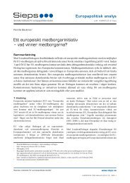 Ett europeiskt medborgarinitiativ – vad vinner medborgarna? - Sieps