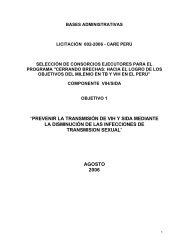 “PREVENIR LA TRANSMISIÓN DE VIH Y SIDA ... - CARE Perú