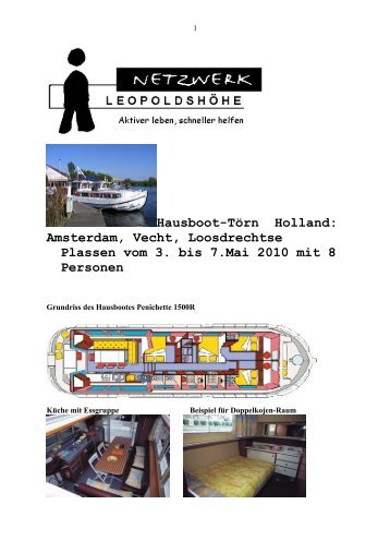 Hausboot-Törn in den Vechtplassen und Amsterdam - Netzwerk ...