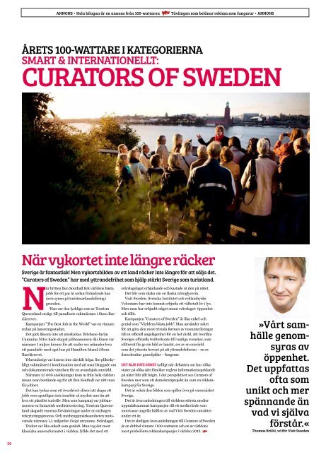 Vinnarbilaga 100-wattaren 2012.pdf - Sveriges Annonsörer