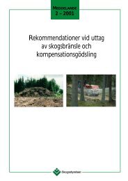 Rekommendationer vid uttag av skogsbränsle och ...