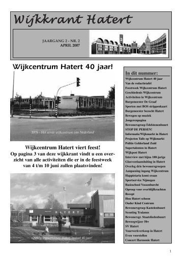 Jaargang 2, nummer 2 (april 2007) - Wijkkrant Hatert