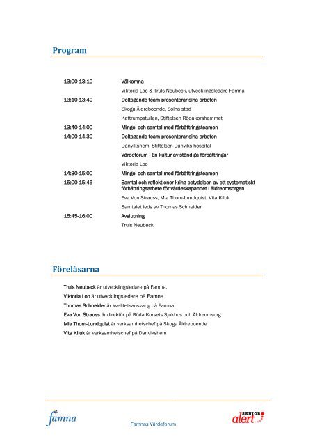 Värdeforum - Famna