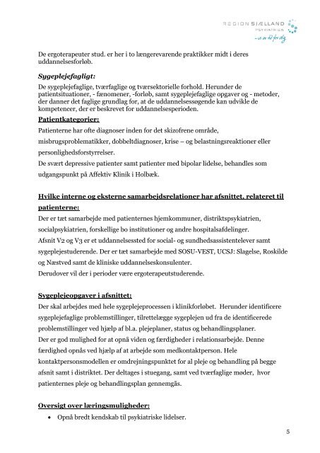 Afsnit V2 og V3 - Dianalund, samt - Region Sjælland