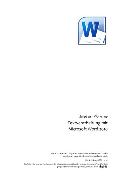 Script MS Office Word 2010 - Umsonst(T)raum