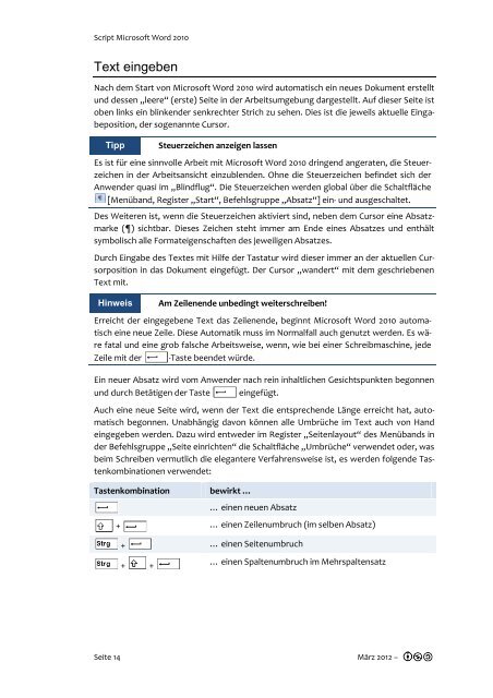 Script MS Office Word 2010 - Umsonst(T)raum