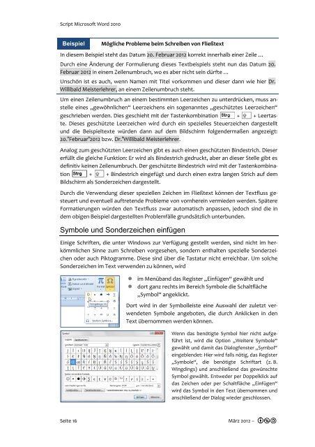 Script MS Office Word 2010 - Umsonst(T)raum