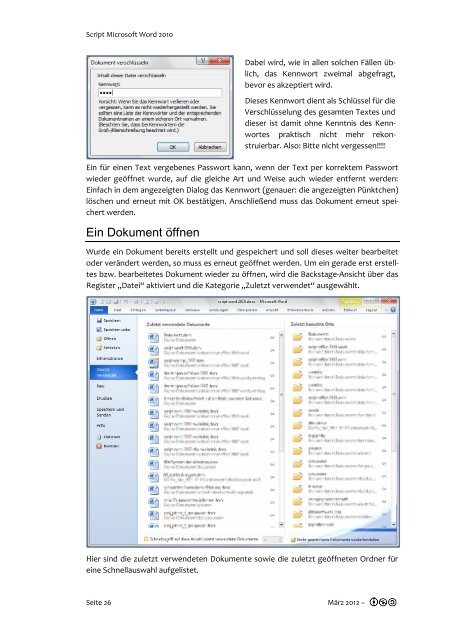 Script MS Office Word 2010 - Umsonst(T)raum